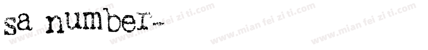 sa number字体转换